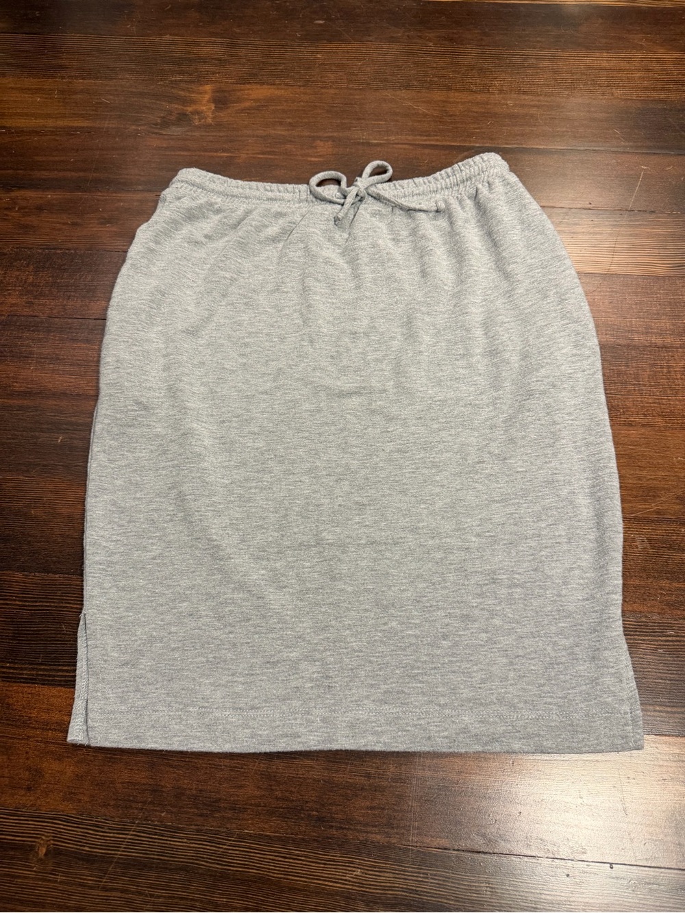 COMUNE Gray Sweatshirt Midi Skirt M Drawstring Jersey Pencil Skirt